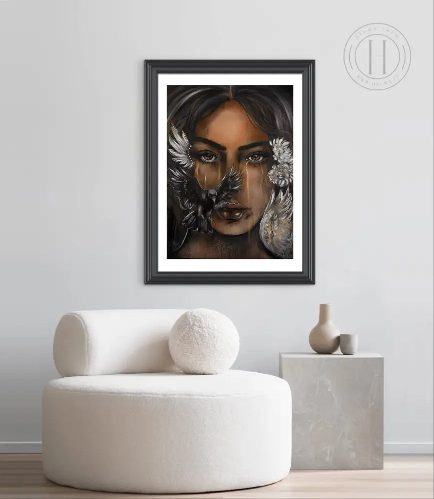 Græt gulli - 50 x 70 cm í ramma