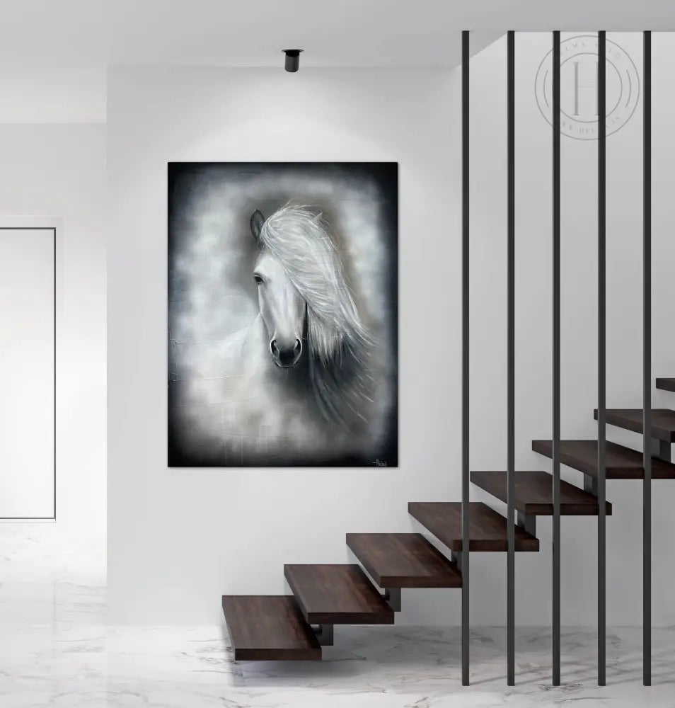 Grár Hestur - 100X120 Cm
