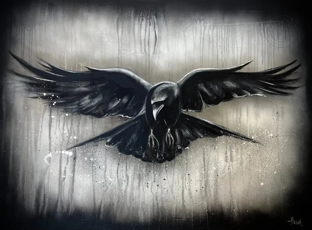 Hrafn Á Flugi 90X100 Cm