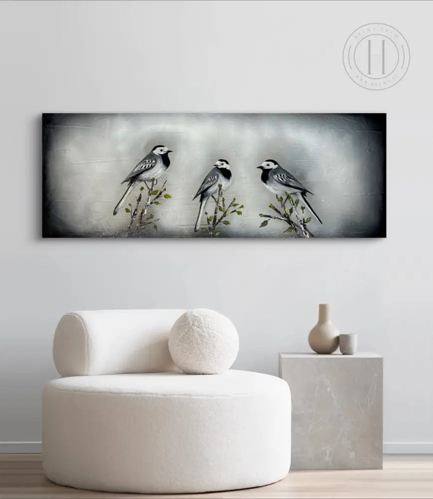 Þrjár Maríuerlur 40 X 100Cm