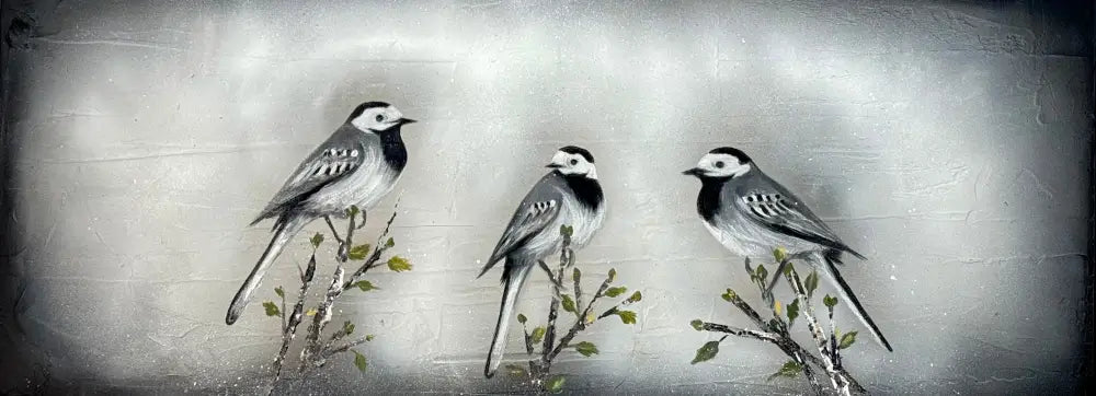 Þrjár Maríuerlur 40 X 100Cm