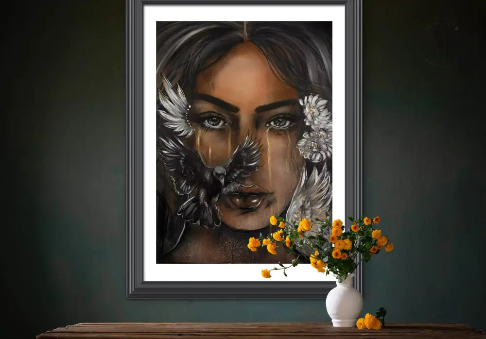 Græt gulli - 50 x 70 cm í ramma