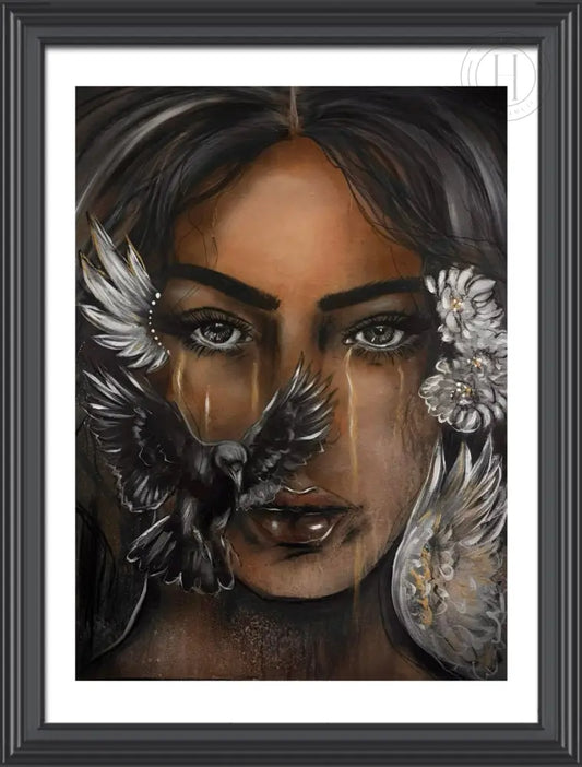 Græt gulli - 50 x 70 cm í ramma