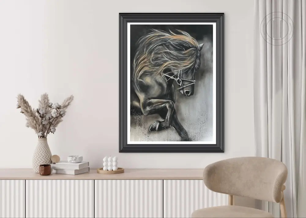 Nr 49 - Hestur - 50 x 70 cm - Takmarkað upplag