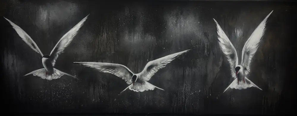Þrjàr kríur - 50 x 130 cm