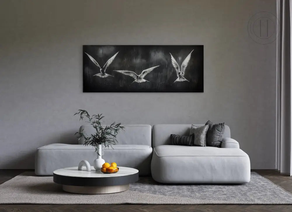 Þrjàr kríur - 50 x 130 cm