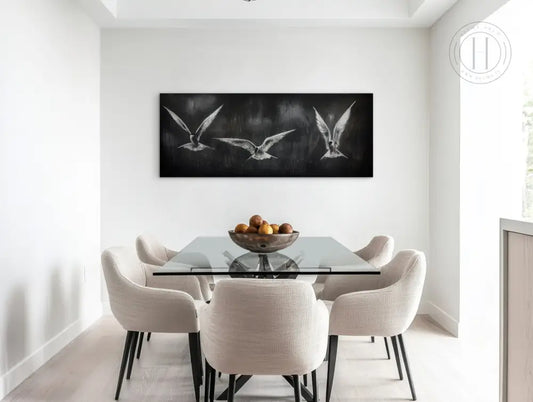 Þrjàr kríur - 50 x 130 cm